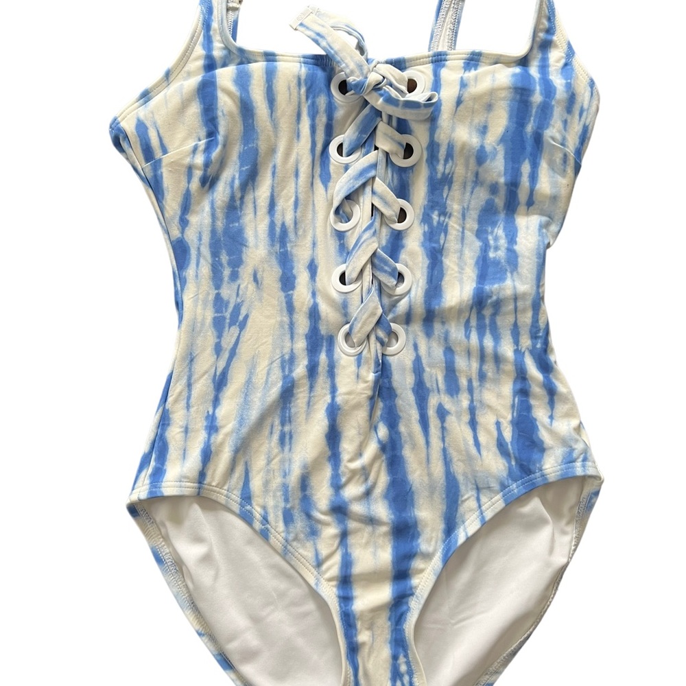 MICHAEL KORS BATHING SUIT Swimsuit One Piece Tie Dye SIZE 10